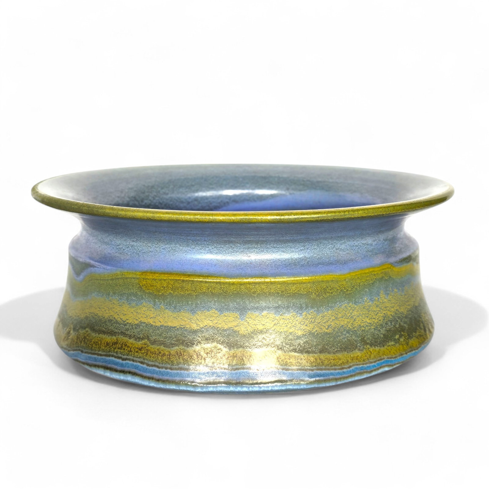 Alvino Bagni Raymor Bowl/ Planter Model #8736: Planter/ bowl, Raymor, Italy. 1960, glazed earthenware. 11 1/4dia x 4 1/2h