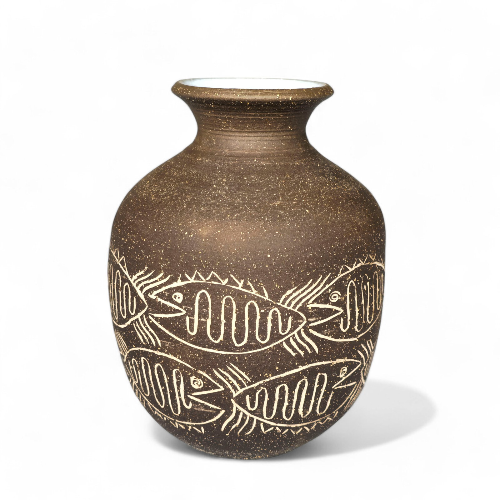 Mary & Edwin Scheier "Fish" Vase (1 of 7)