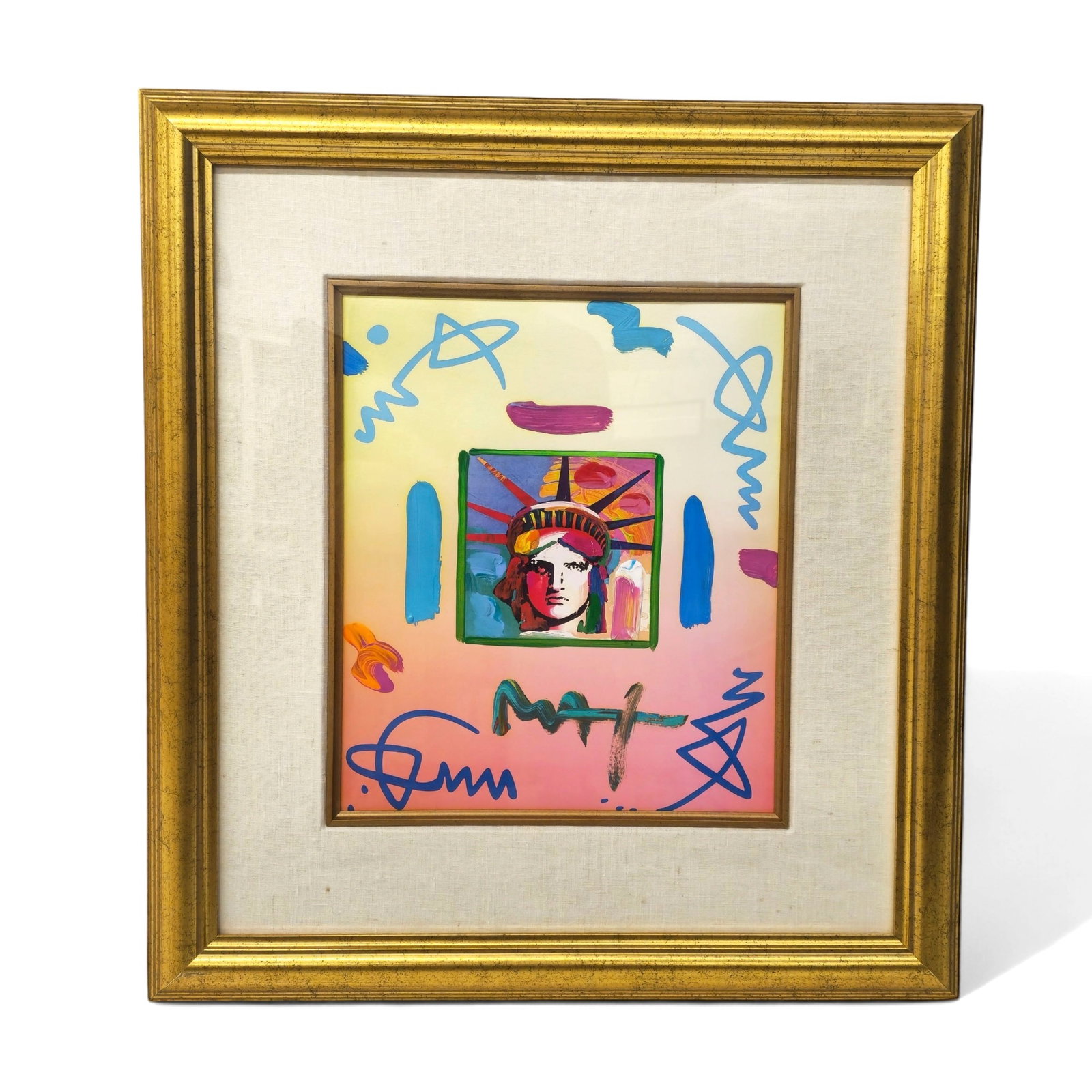 Peter Max (1937-2019)(NY, Germany) Mixed Media Liberty Head II (1 of 7)