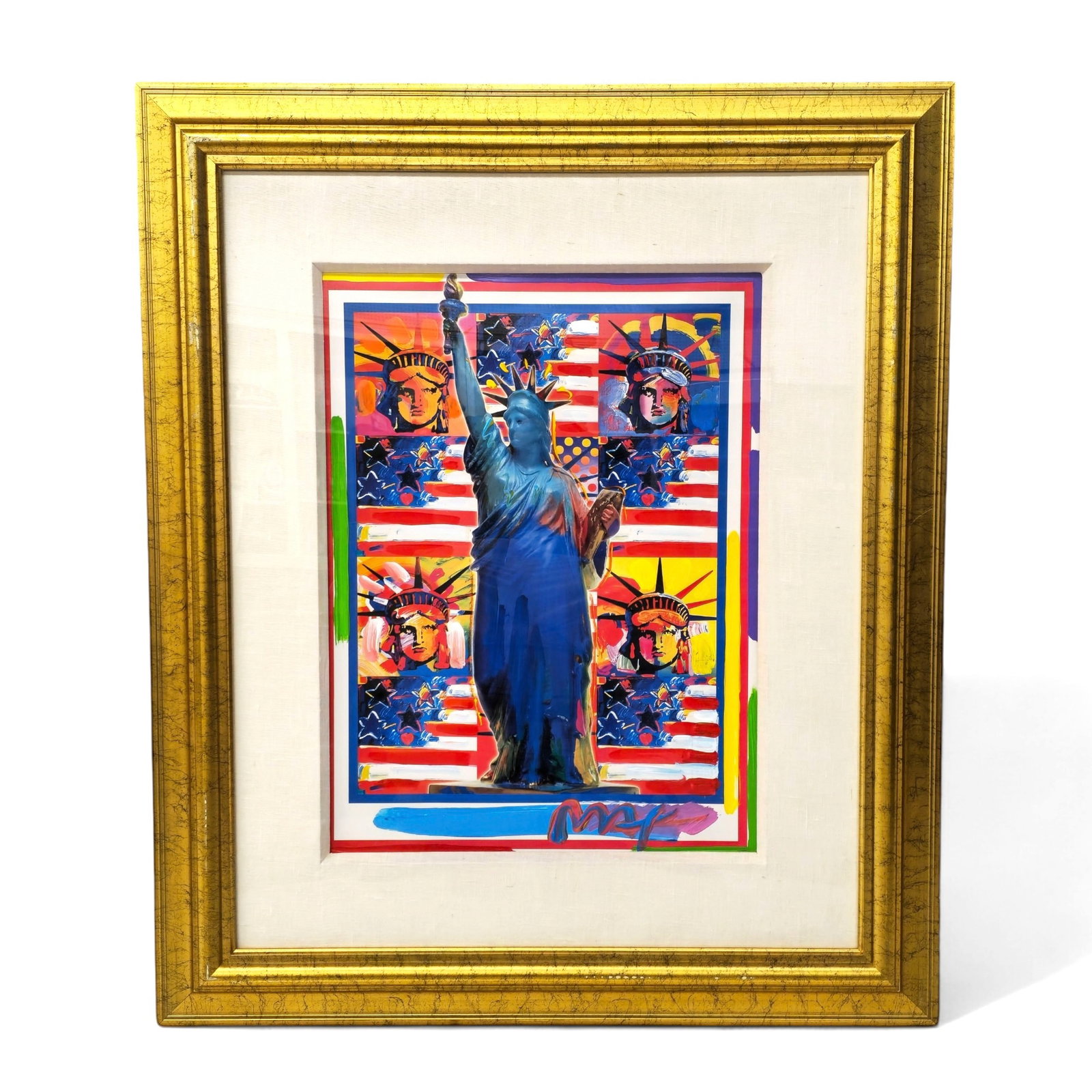 Peter Max (1937-2019)(NY, Germany) Mixed Media "God Bless America" (1 of 8)