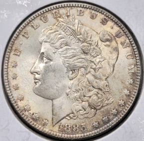 1885 Morgan Silver Dollar Toned