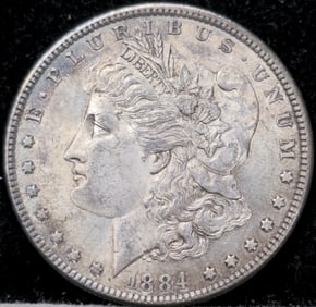 1884 Morgan Silver Dollar Toned