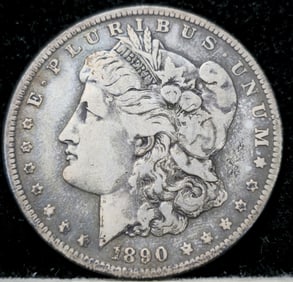 1890-O Morgan Silver Dollar Toned