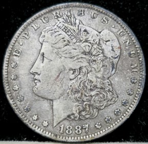 1887-O Morgan Silver Dollar Toned