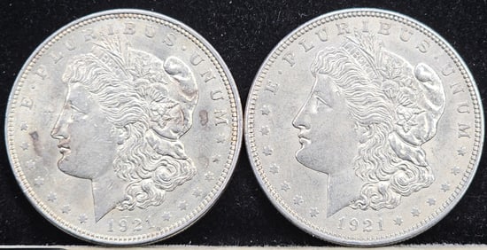 1921 Morgan Silver Dollars