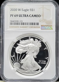 2020-W Silver Eagle PF 69 Ultra Cameo