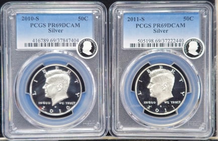 Kennedy Silver Half Dollars PR 69 DCAM