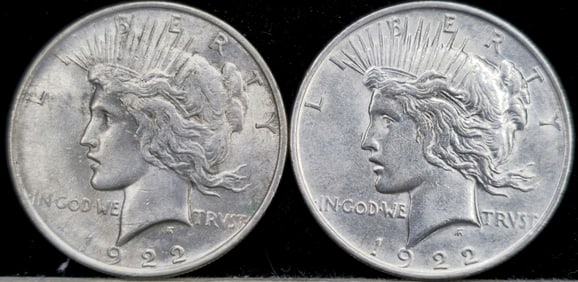1922 Peace Silver Dollars