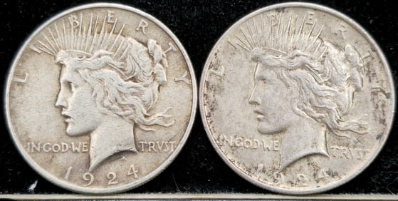 1924 Peace Silver Dollars
