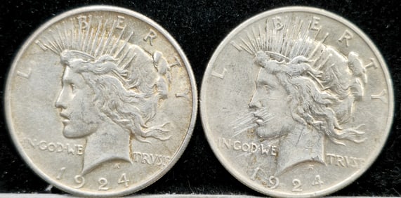 1924 Peace Silver Dollars