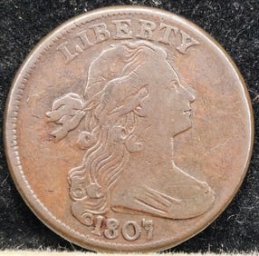 1807 Draped Bust Large Fraction Large Cent Rotation Error