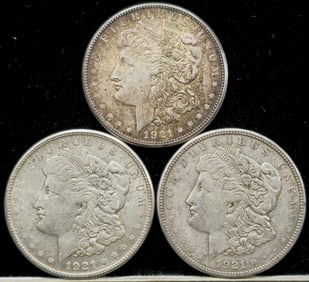 1921-S Morgan Silver Dollars