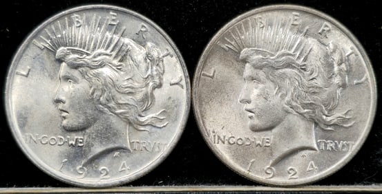 1924 Peace Silver Dollars