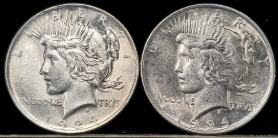 1924 Peace Silver Dollars
