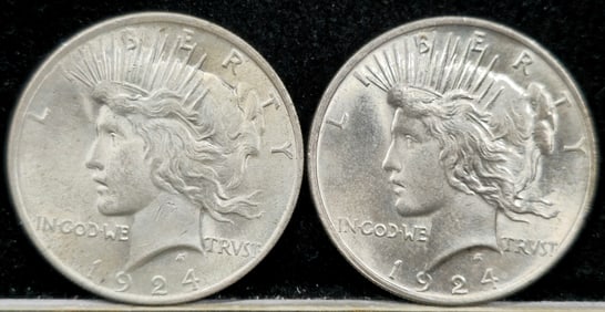 1924 Peace Silver Dollars