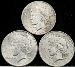1924 Peace Silver Dollars