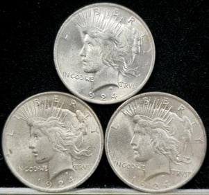 1924 Peace Silver Dollars
