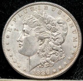 1886 Morgan Silver Dollar Toned