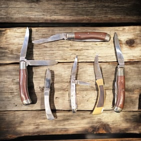 Set of 6-  (3) Bridger Pocket Knives, Set of (3) Browning pocket knives.