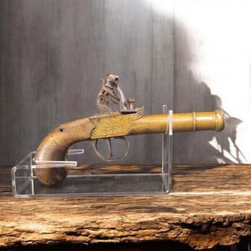 1812 Cannon Barrel Flintlock Pistol