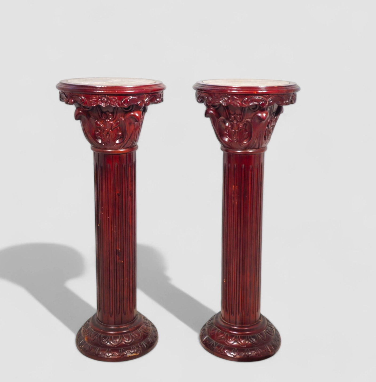 Corinthian Column Marble Veneer Pedestals (1 of 5)