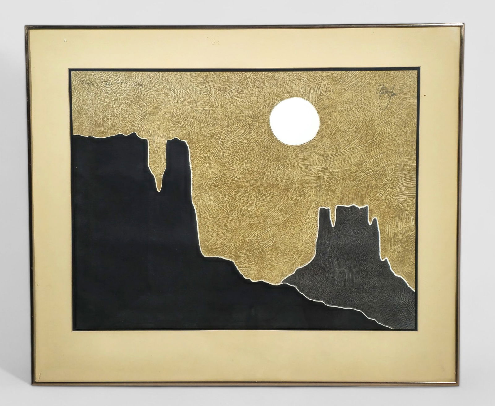 Peter Keefer (20/21st Century, Montana) Collagraph, "Taos XVII" (1 of 8)