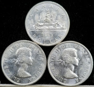 1963 Canadian Silver Dollars