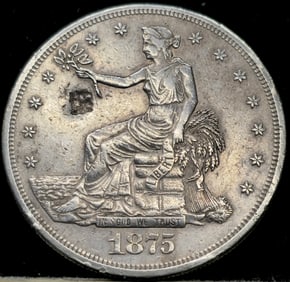 1875-S Trade Silver Dollar
