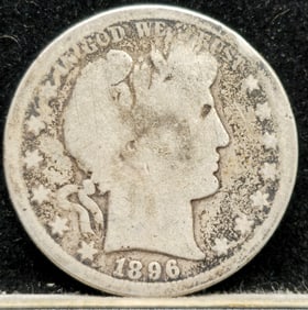 1896-S Barber Silver Half Dollar