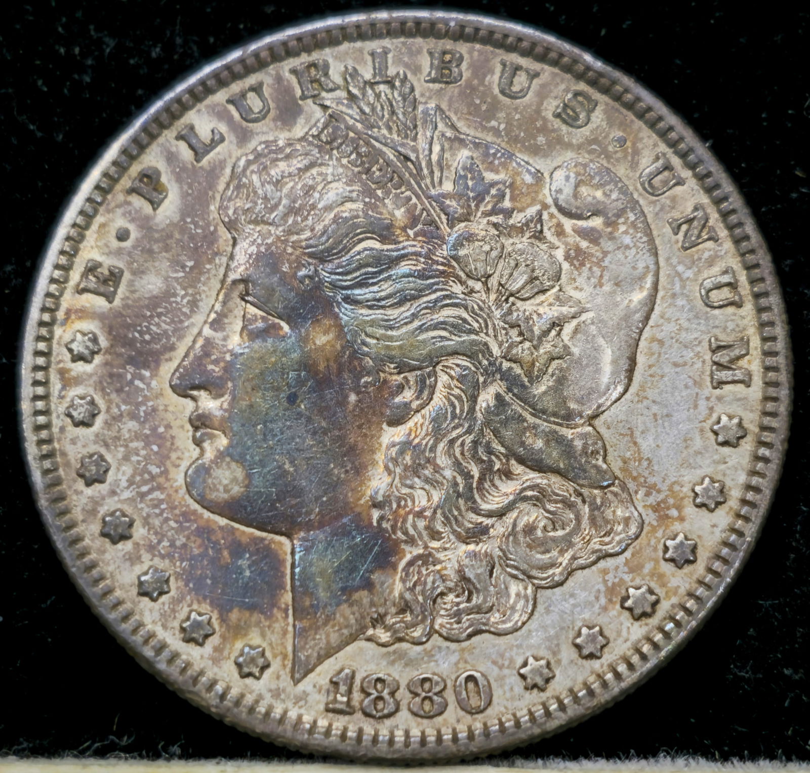 1880-S Morgan Silver Dollar PL Toned (1 of 4)
