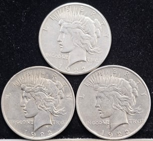 1922 Peace Silver Dollars