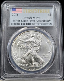 2016 American Silver Ealge MS 70 PCGS