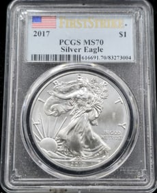 2017 American Silver Ealge MS 70 PCGS