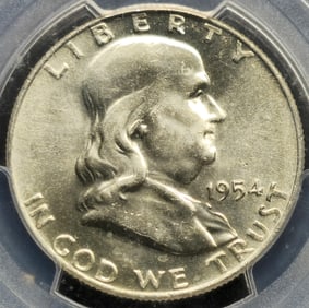 1954-D Franklin Silver Half Dollar MS 65 FBL PCGS