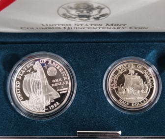 United States Mint Columbus Quincentenary Silver Proof Set