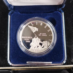 United States Marine Corps 230th Anniversary Silver Dollar Proof