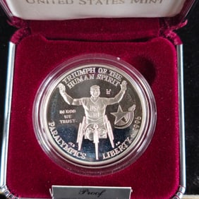 United States 1996 Atlanta Centennial Olympic Games Proof Silver Dollar
