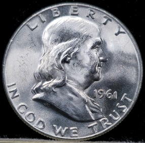 1961-D Franklin Silver Half Dollar GEM
