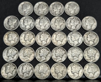 1942 Mercury Silver Dimes