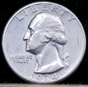 1934-D Washington Silver Quarter