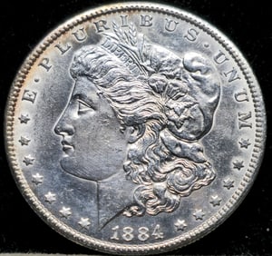 1884-CC Morgan Silver Dollar Toned Key Date