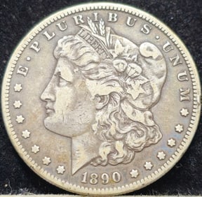 1890-CC Morgan Silver Dollar Tone Key Date