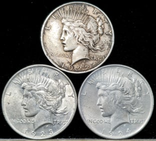 1922 - 1924 Peace Silver Dollars
