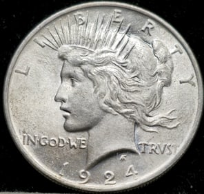 1924 Peace Silver Dollar Gem