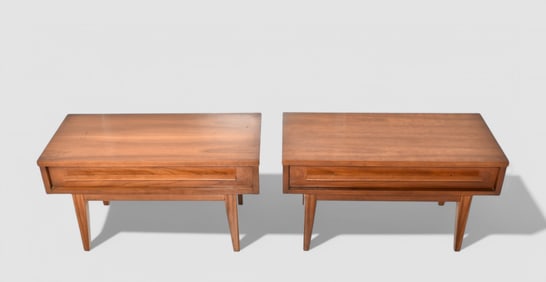 MCM Sculptured Pull Nightstands