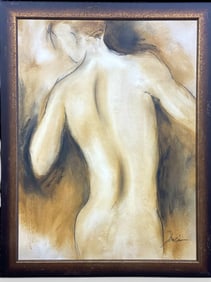 Illegible, Acrylic of Nude