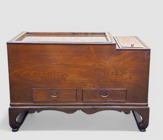 Chinese Teak Copper Lined Planter Table