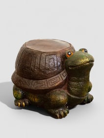 Cast Resin Turtle Stool