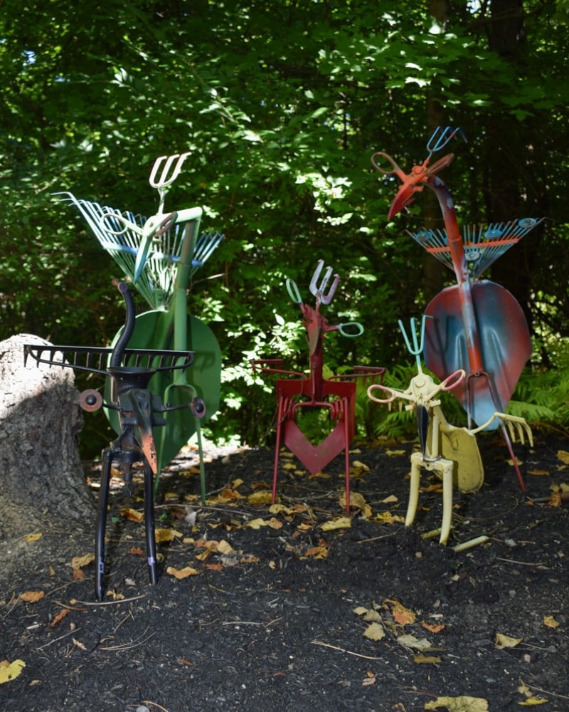 Assembled Rake Bird Garden Sculptures (1 of 1)