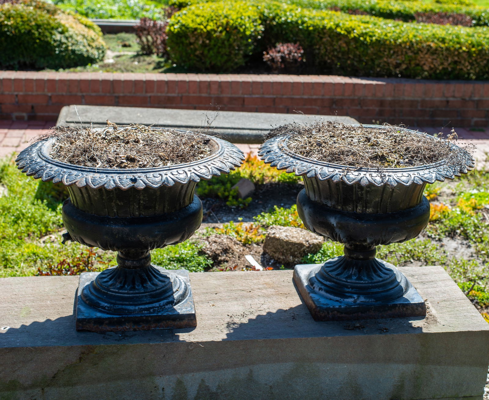 19th Century Cast Iron Kramer Garden Urns (1 of 5)